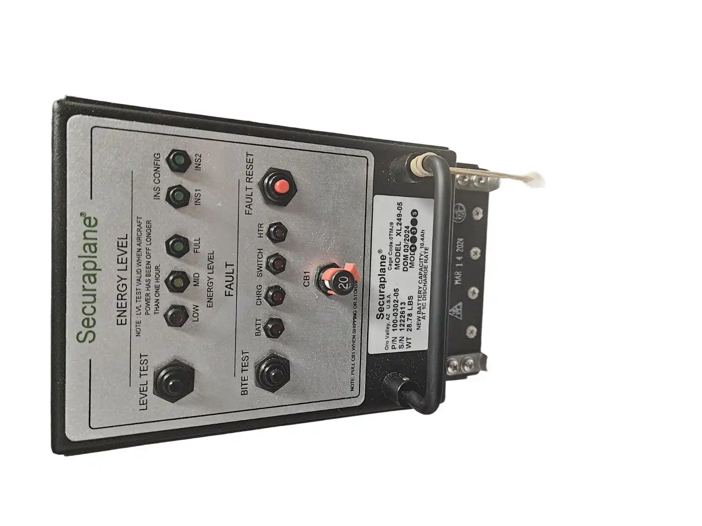 SECURAPLANE EMERGENCY BATTERY 100-0302-05 | Duncan Aviation